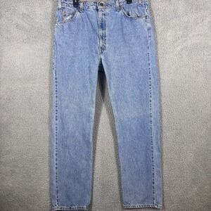 VTG Levi's 505 Orange Tab Jeans Regular Fit Straight Leg Light Wash Mens W40 L32